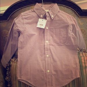 Button down holiday boys shirt